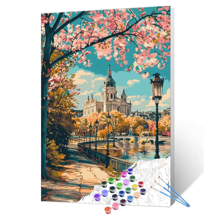 Springtime Berlin Stroll Paint by Numbers