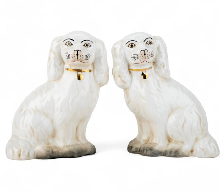 Staffordshire Dogs-White-Pair