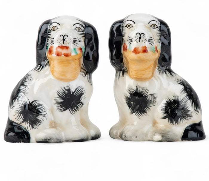 Staffordshire Qq Extra Small Basket Dog Pair-Black