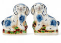 Staffordshire Small Bunny Pair-Blue