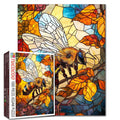 Stained Glass Bee Jigsaw Puzzle