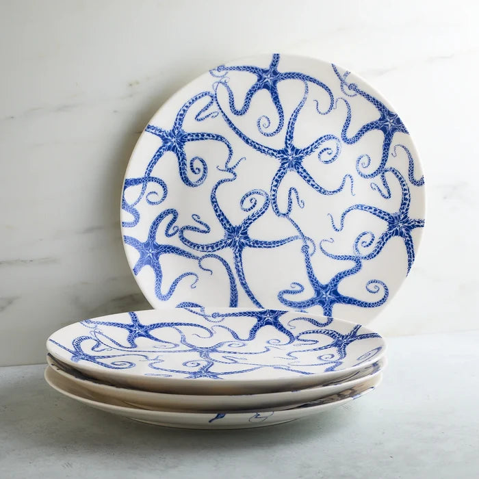 Starfish Blue Coupe Dinner Plate