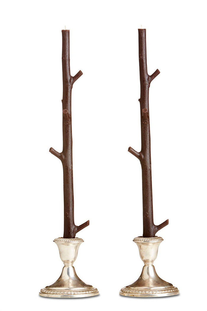 Stick Candles Maple / Pair: White Chocolate