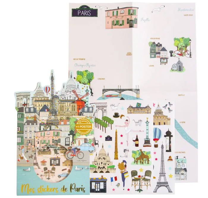 STICKERS GAME + POSTER - PARIS MONUMENTS