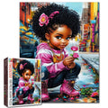 Street Style Flower Girl Jigsaw Puzzle