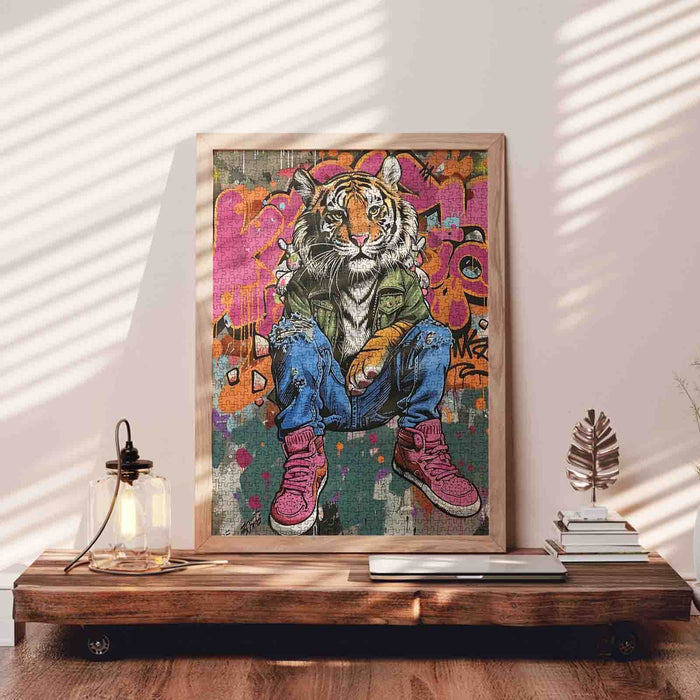 Street Style Tiger Jigsaw Puzzle