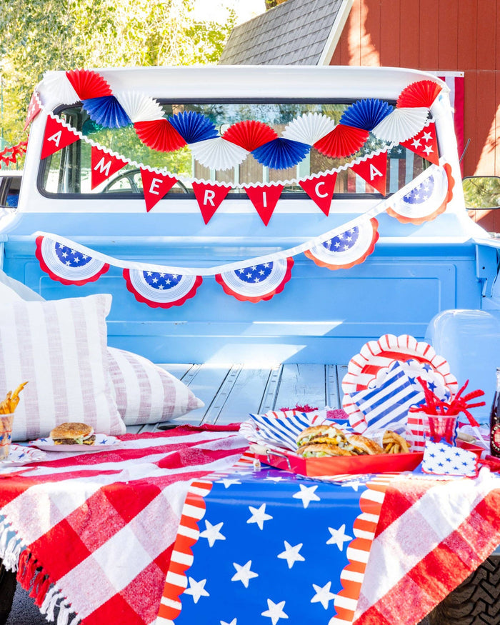 Striped Star Paper Plate - 9.5"