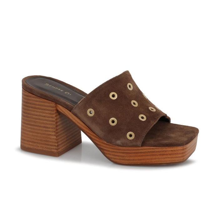 Suede Platform Heel - Mocha