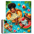 Summer Pool Float Friends Jigsaw Puzzle