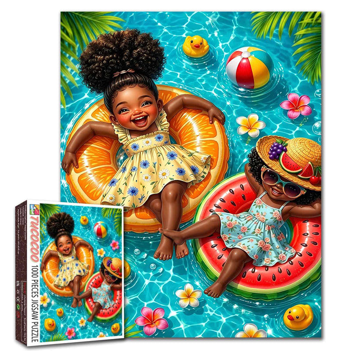 Summer Pool Float Friends Jigsaw Puzzle