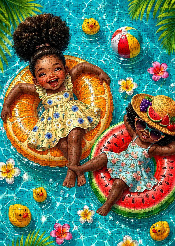 Summer Pool Float Friends Jigsaw Puzzle