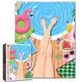 Summer Poolside Relaxation Jigsaw Puzzle