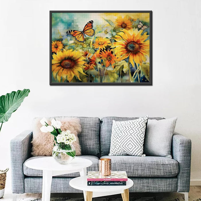 Sunflower Butterfly Jigsaw Puzzles