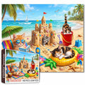 Sunny Beach Kitten Paradise Jigsaw Puzzle