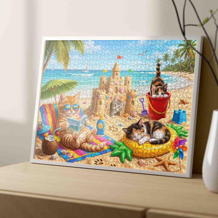 Sunny Beach Kitten Paradise Jigsaw Puzzle