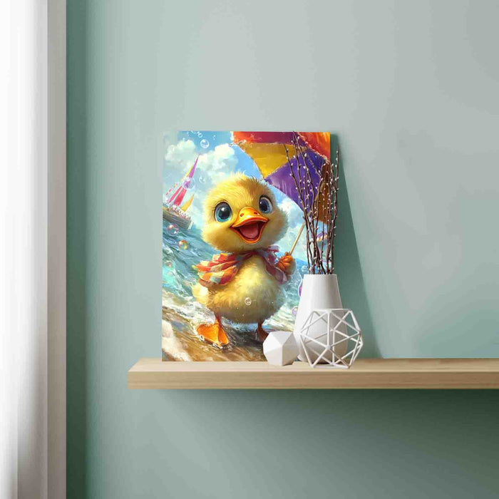 Sunny Duckling at Seaside Paint by Numbers