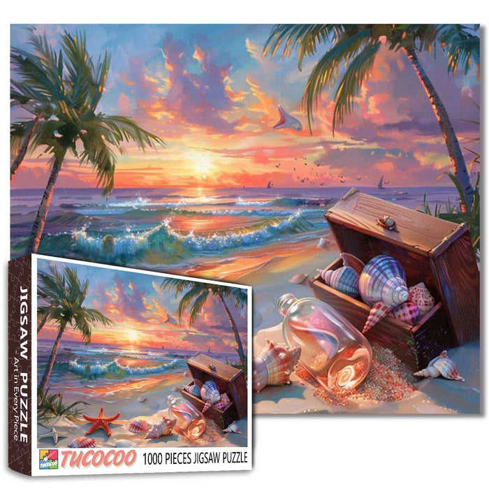 Sunset Shells Beach Jigsaw Puzzle