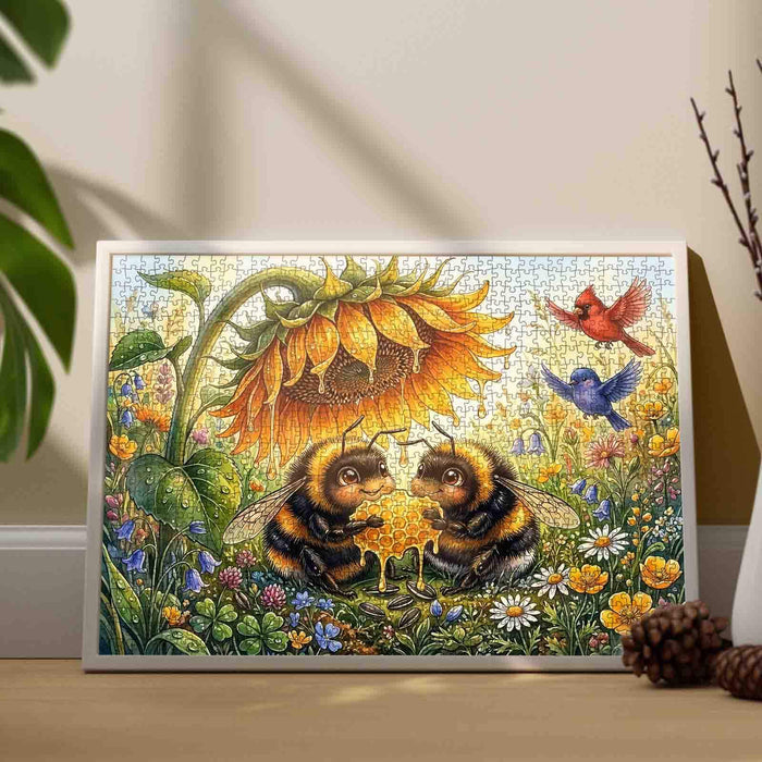 Sweet Honeybee Garden Jigsaw Puzzle