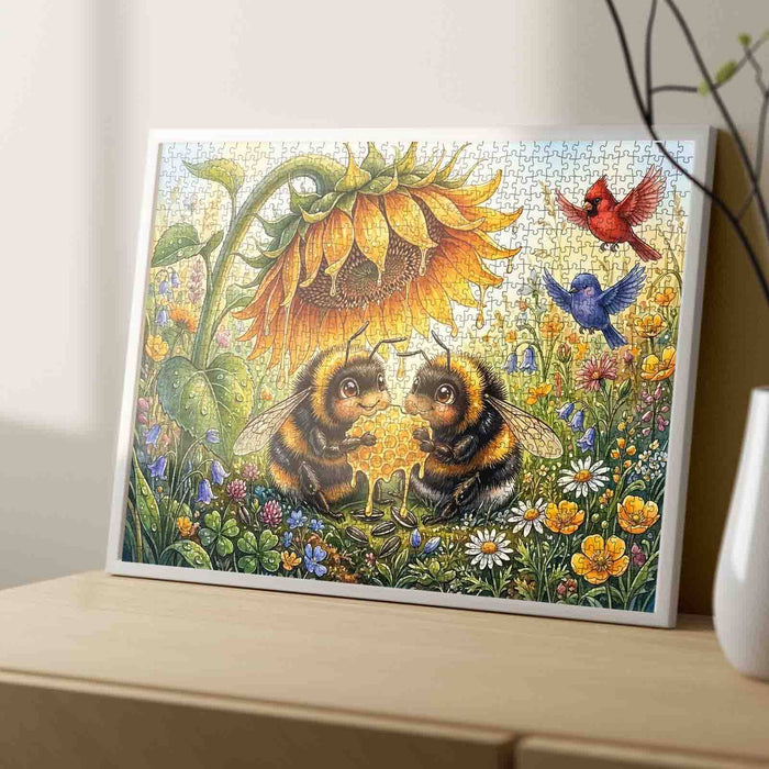 Sweet Honeybee Garden Jigsaw Puzzle