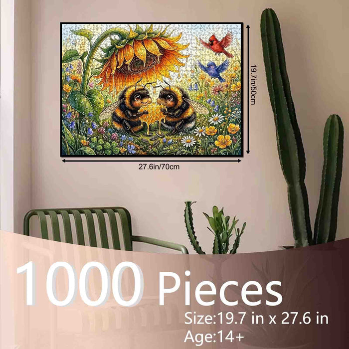 Sweet Honeybee Garden Jigsaw Puzzle