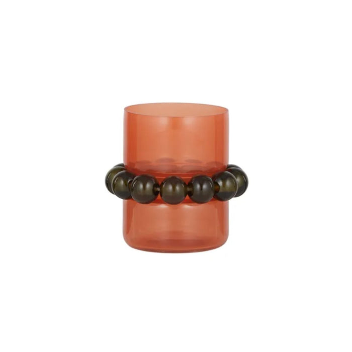Swift Glass Candleholder - Rust