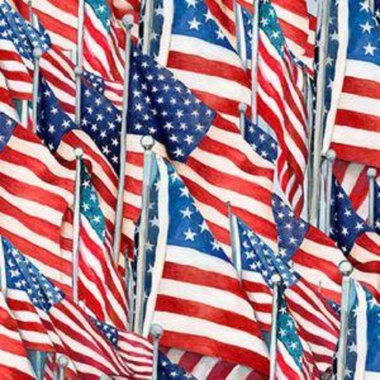 Table Runners & Placemats - Patriotic American Flag Toss Cotton