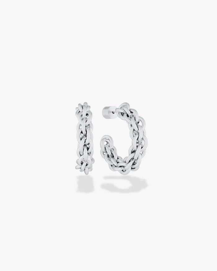 Tangled Chain Earrings - Silver