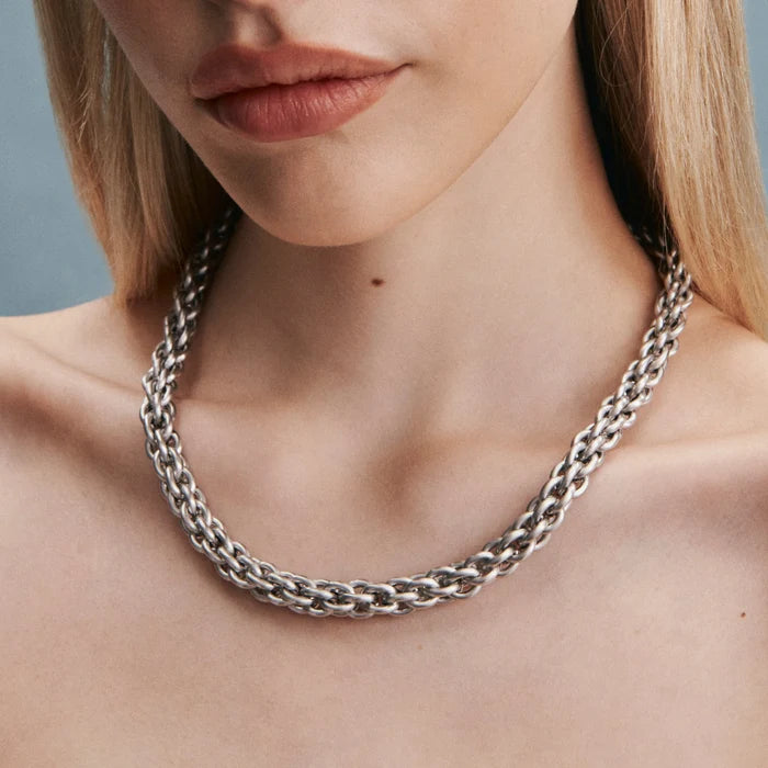 Tangled Chain Necklace - Silver