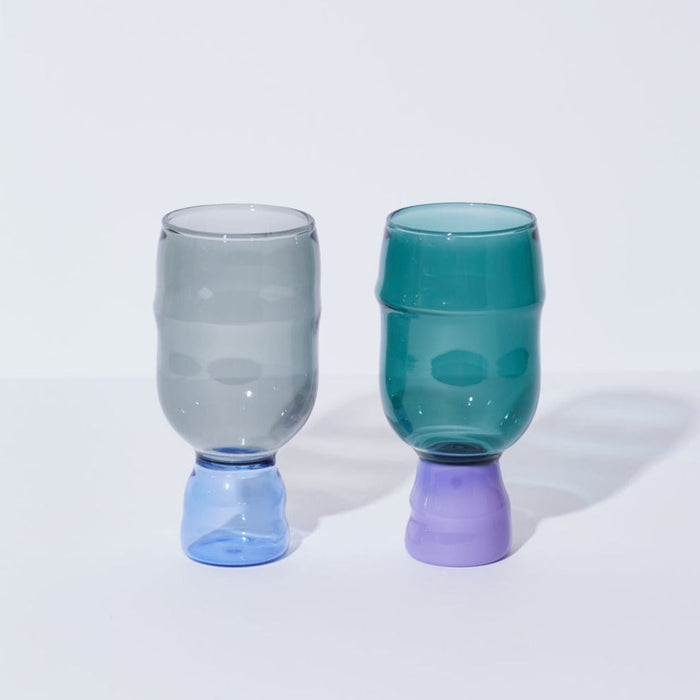 Teal Show Pony Glasses - Single Glass