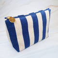 Terry Striped Everything Pouch Cosmetic Case: Nantucket Navy