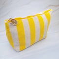 Terry Striped Everything Pouch Cosmetic Case: Sunny Yellow