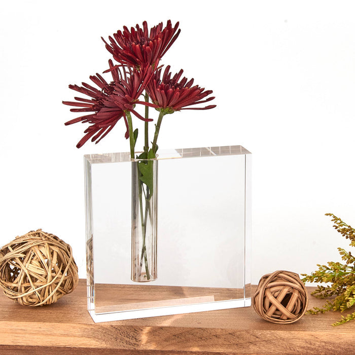 The Block Handcrafted Crystal Bud Vase 5 x 5"