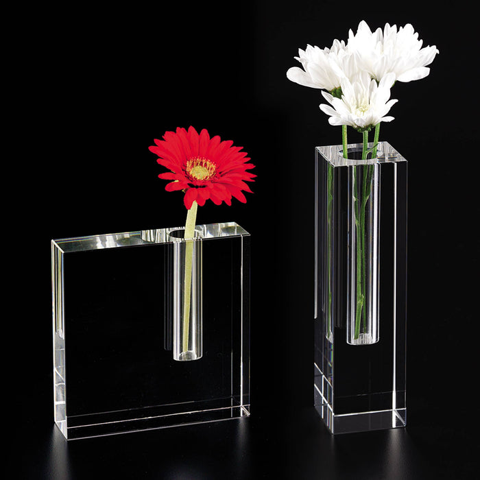 The Block Handcrafted Crystal Bud Vase 5 x 5"
