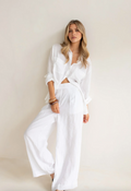 The Boyfriend Linen Shirt - White