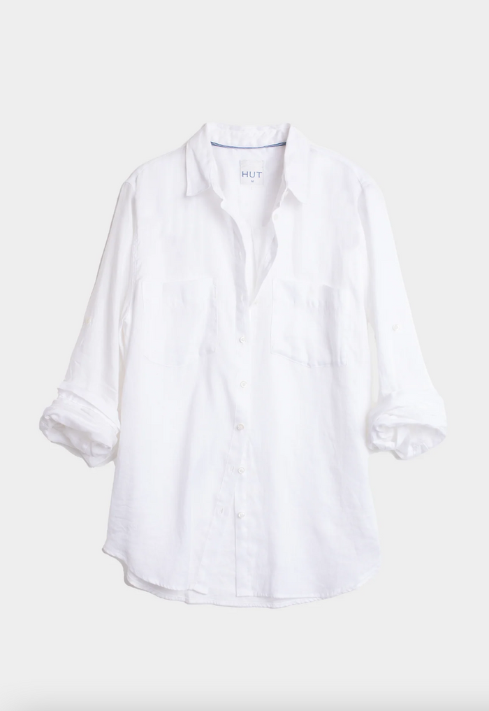 The Boyfriend Linen Shirt - White