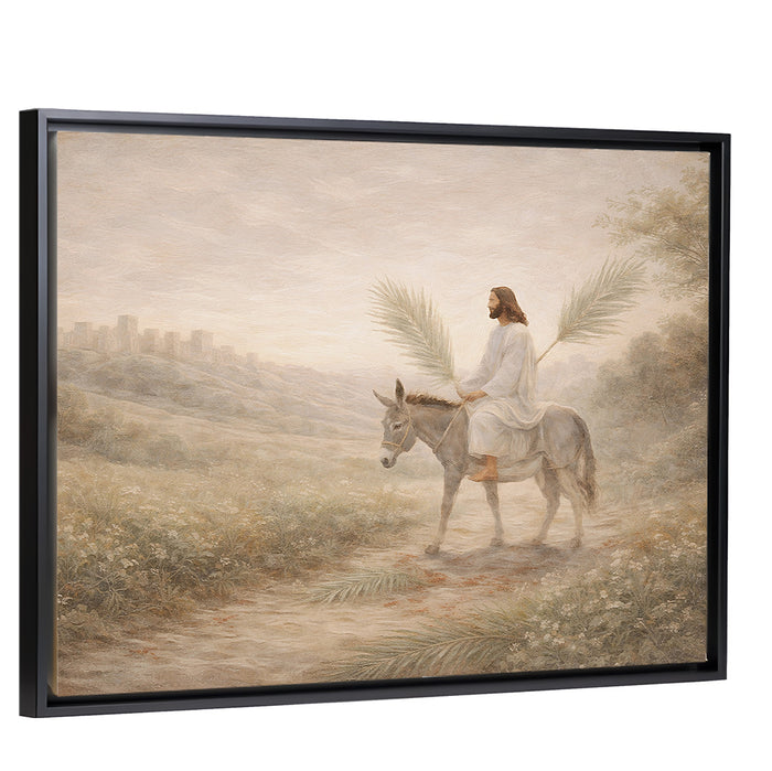 The Humble King - Black Framed Horizontal Canvas
