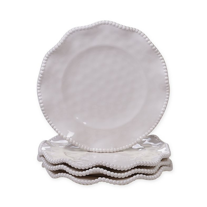 Tide Cream Salad Plate Set • Coastal Compass Home Decor
