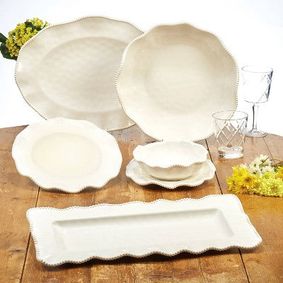 Tide Cream Dinnerware Set | Coastal Compass Home Decor