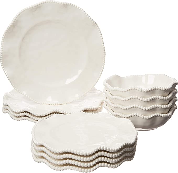 Tide Cream Dinnerware Set • Coastal Compass Home Decor