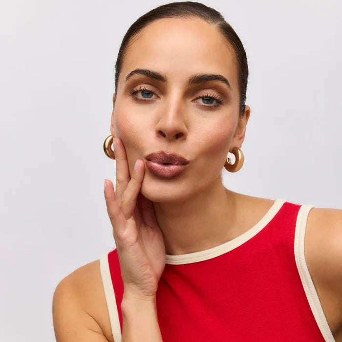 Tigga Tube Hoop Earrings - Rose Gold