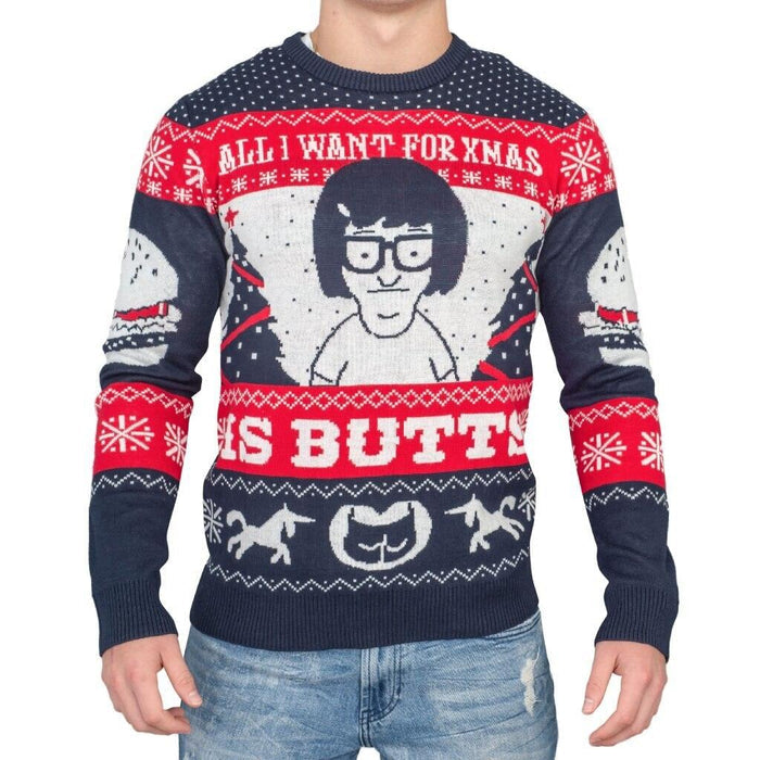 Tina All I Want for Xmas is Butts Sweater-tvso