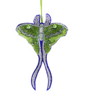 Tinsel Luna Moth Ornaments