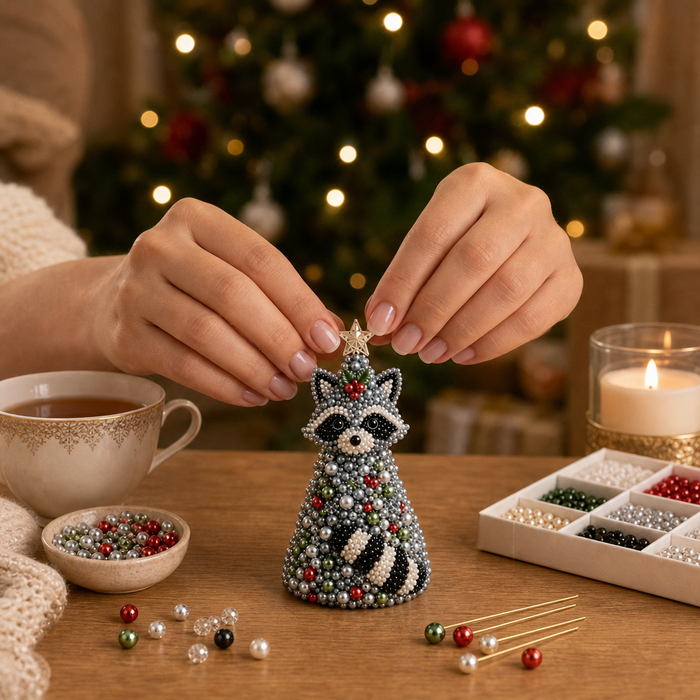 Tinsel Tails – Beaded Animal Christmas Tree Ornament Kit