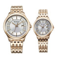 Titan Bandhan Quartz Analog with Date Silver Dial Pink Stainless Steel Strap Watch For Couple 9401194211WM01