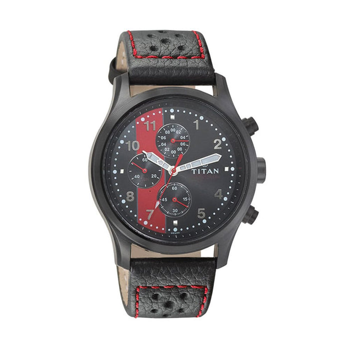 Titan Black Dial Analog Watch 1634NL02
