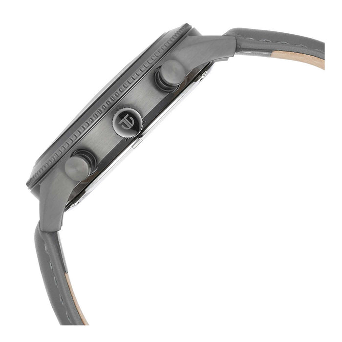 Titan Bolt Anthracite Dial Grey Leather Strap Watch 1814KL01