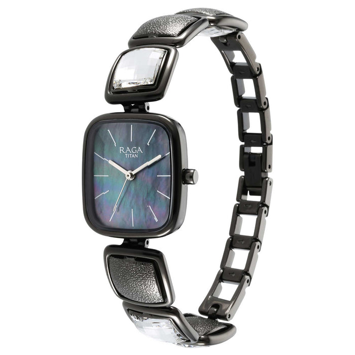 Titan Raga Moments of Joy Watch with Grey Dial & Brass Strap 95136QM02