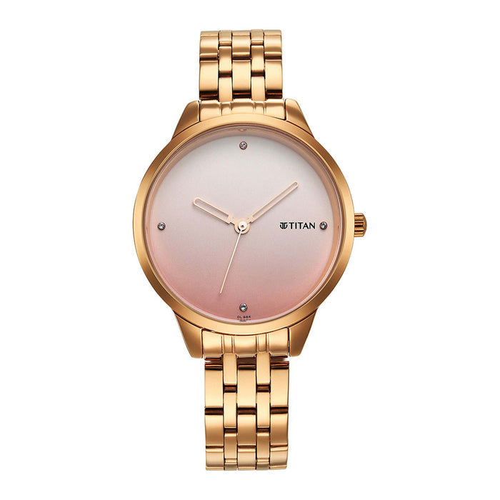 Titan Women's Pastel Dreams Purple Dial Metal Strap Watch