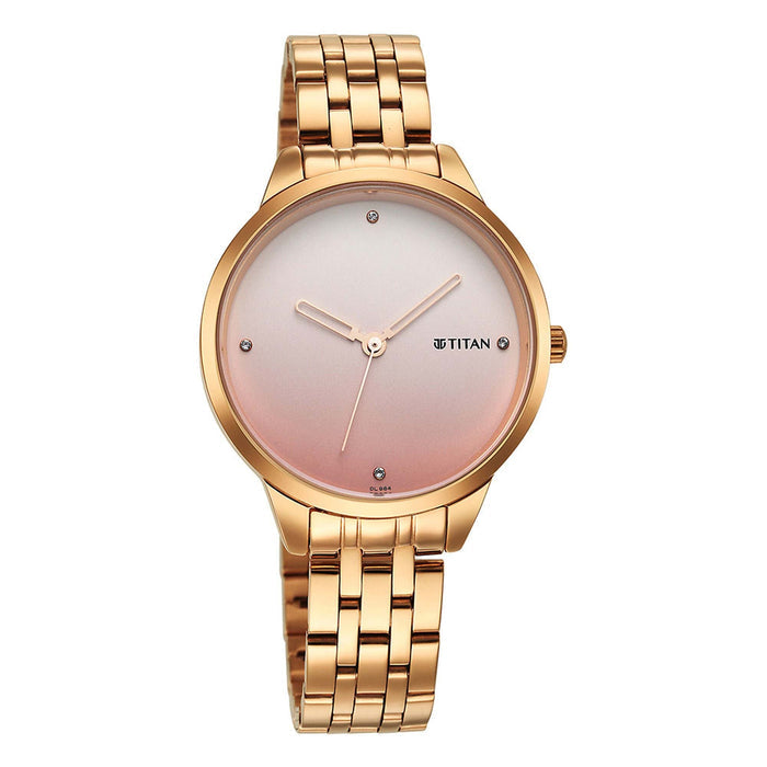 Titan Women's Pastel Dreams Purple Dial Metal Strap Watch