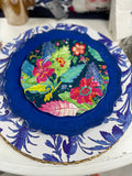 Tobacco leaf scalloped plate